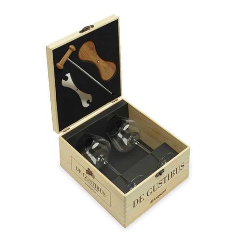 Set 2 pahare pentru vin cu suport, Legnoart - Degustibus