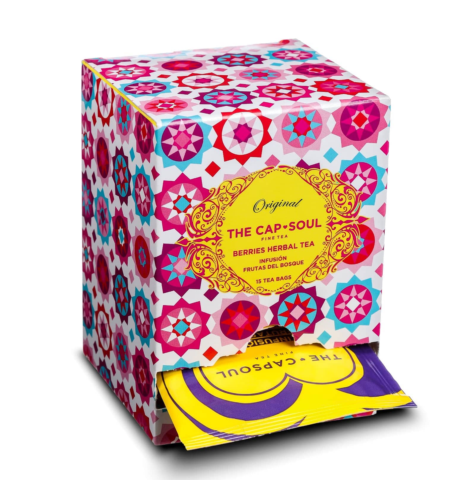 Ceai fructe de padure, The Cap Soul - Berries Herbal Tea Pyramids, 15 plicuri