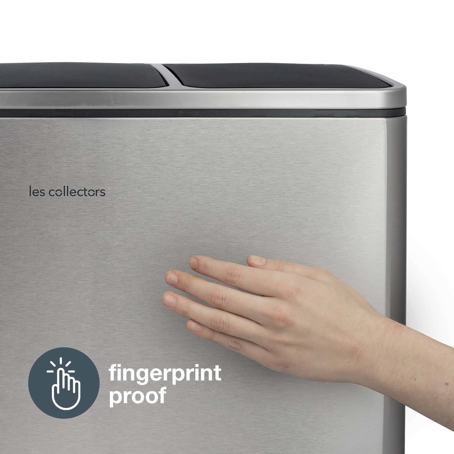 Cos de gunoi cu pedala, Les Collectors, N982, 18+18+18 litri, 3 compartimente, inox