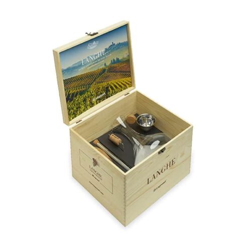 Set cadou pentru decantare vin, Legnoart - Chateau, 4 piese
