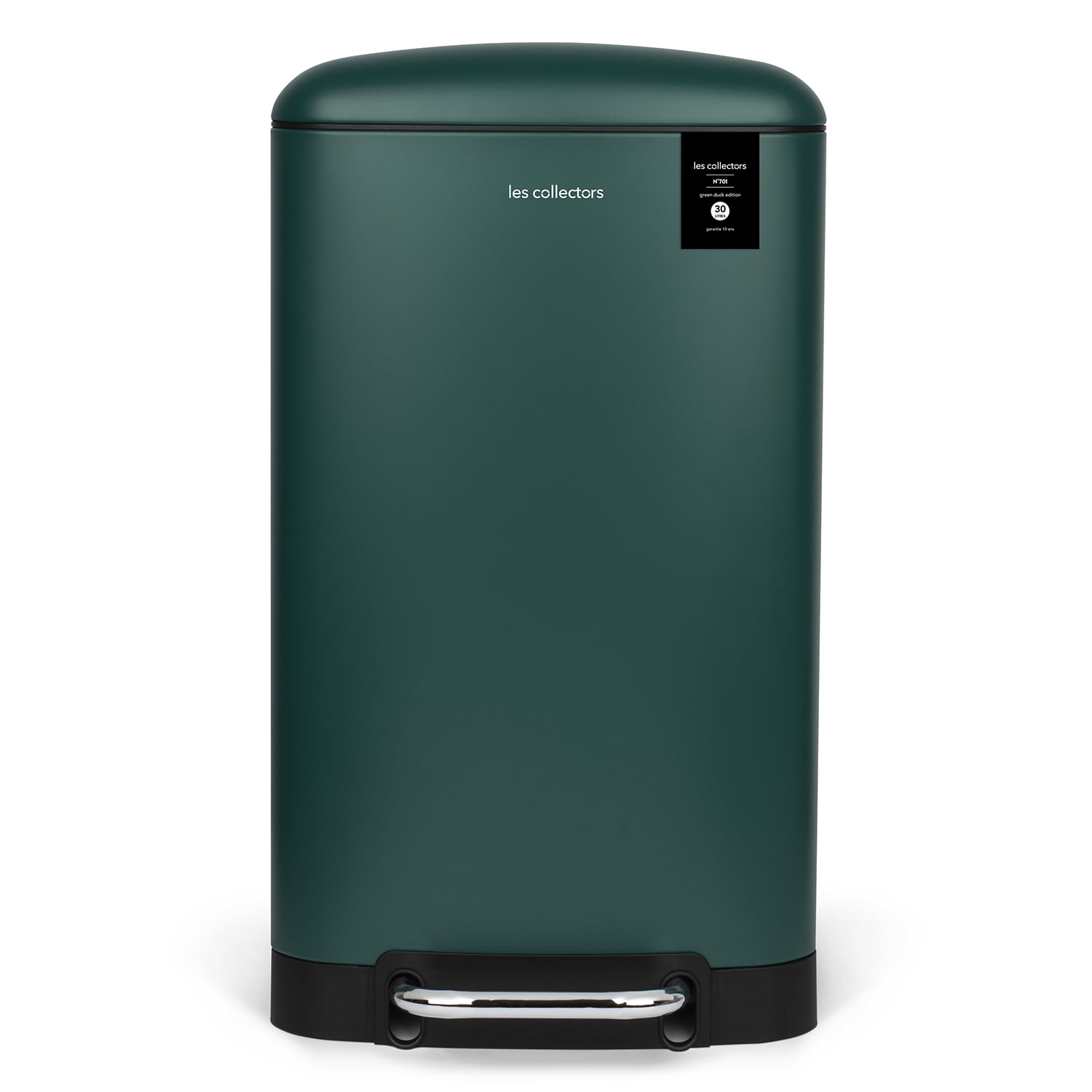 Cos de gunoi cu pedala, Les Collectors, N701, 30 litri, 1 compartiment, verde inchis