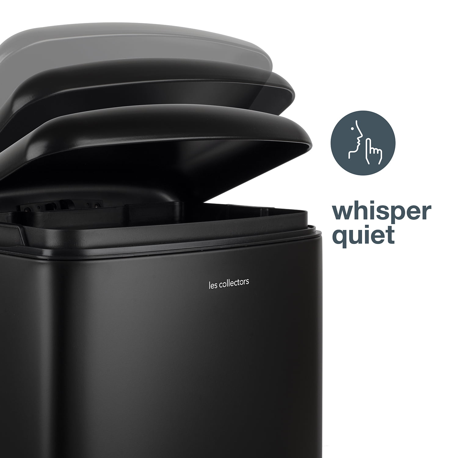 Cos de gunoi cu pedala, Les Collectors, N867, 40 litri, 1 compartiment, negru