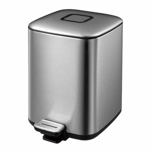 Cos de gunoi cu pedala, EKO, Regent, 6 litri, 1 compartiment, inox