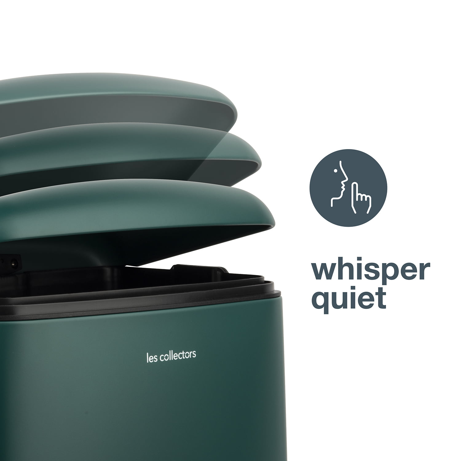 Cos de gunoi cu pedala, Les Collectors, N701, 30 litri, 1 compartiment, verde inchis