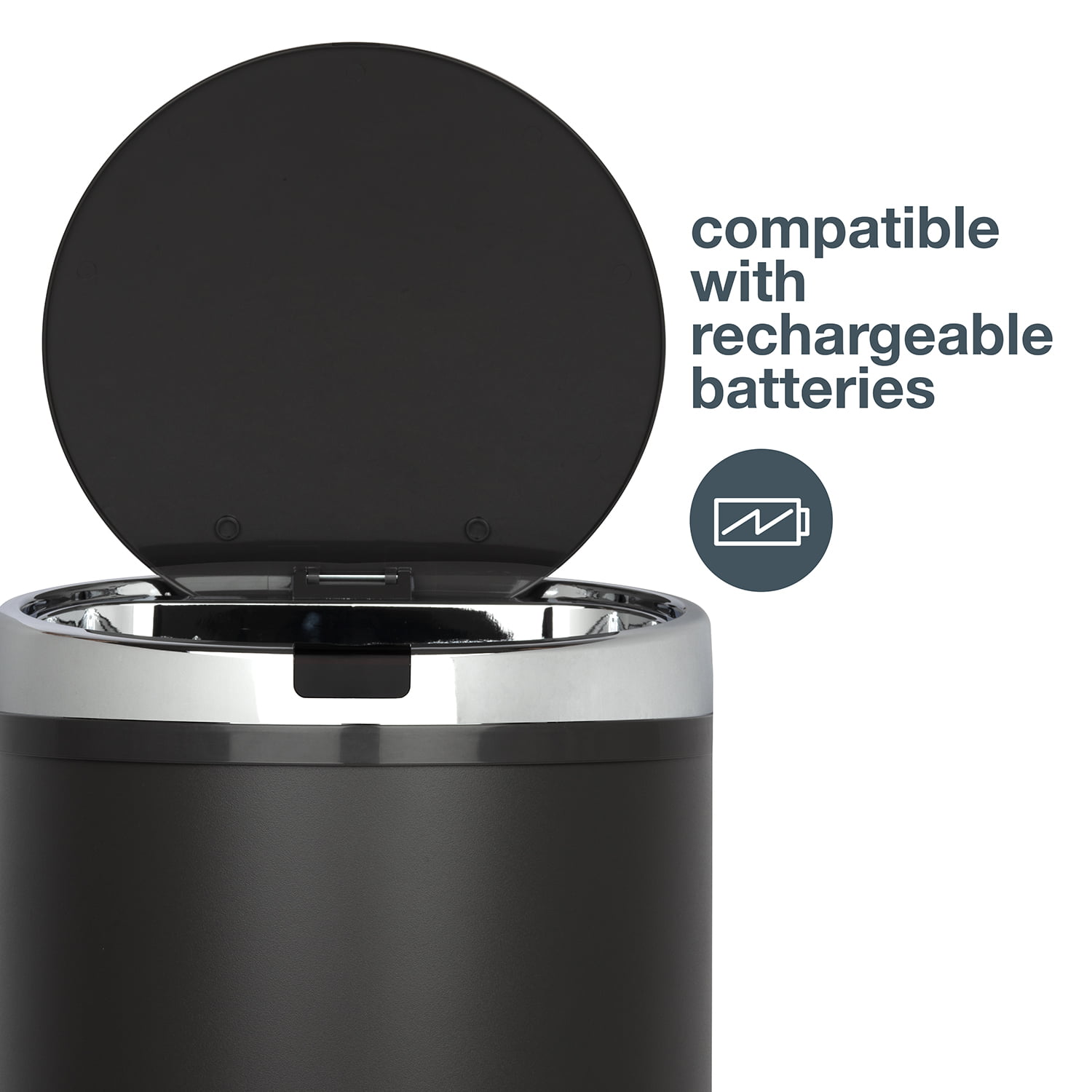 Cos de gunoi cu senzor, Les Collectors, N347, 42 litri, 1 compartiment, gri