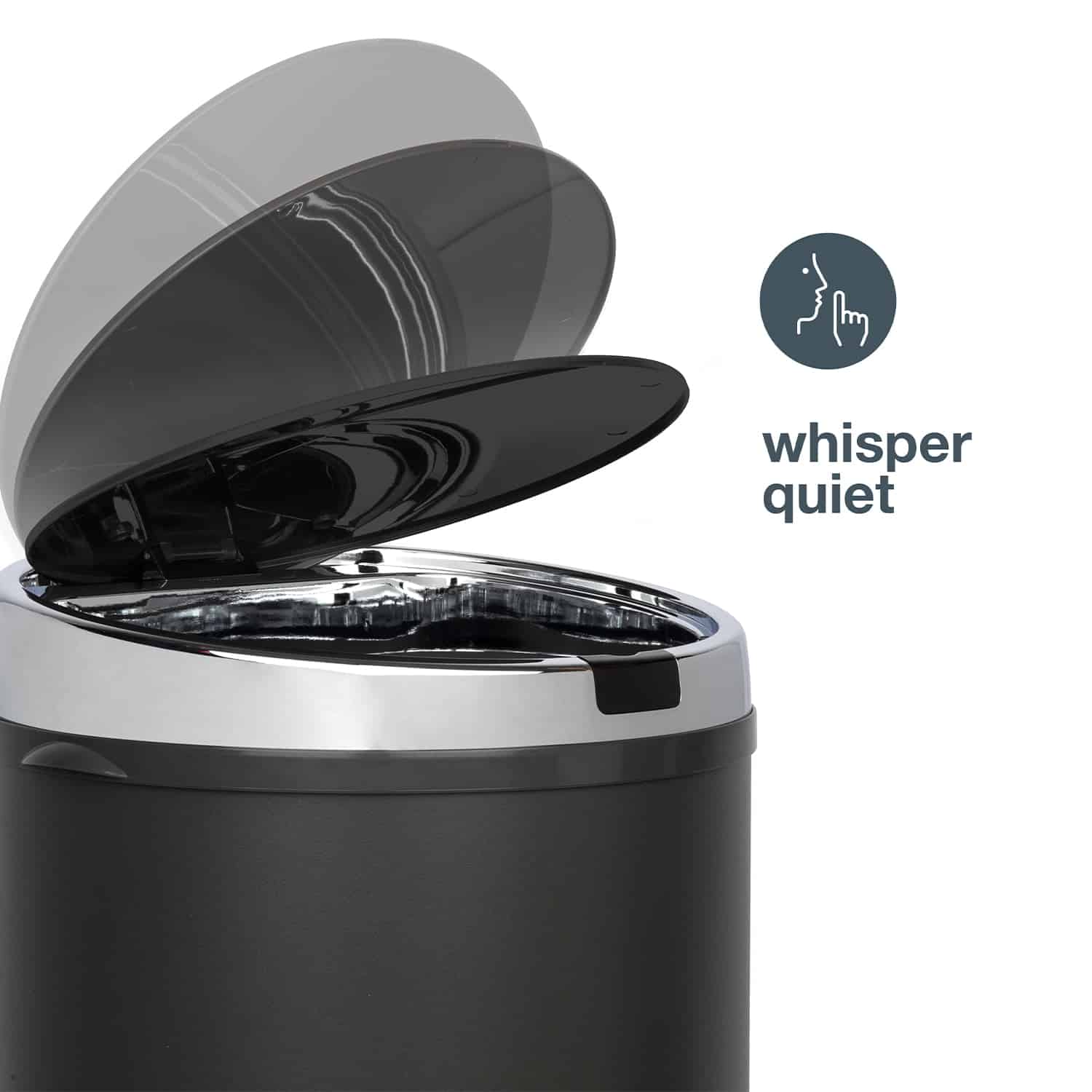 Cos de gunoi cu senzor, Les Collectors, N347, 42 litri, 1 compartiment, gri