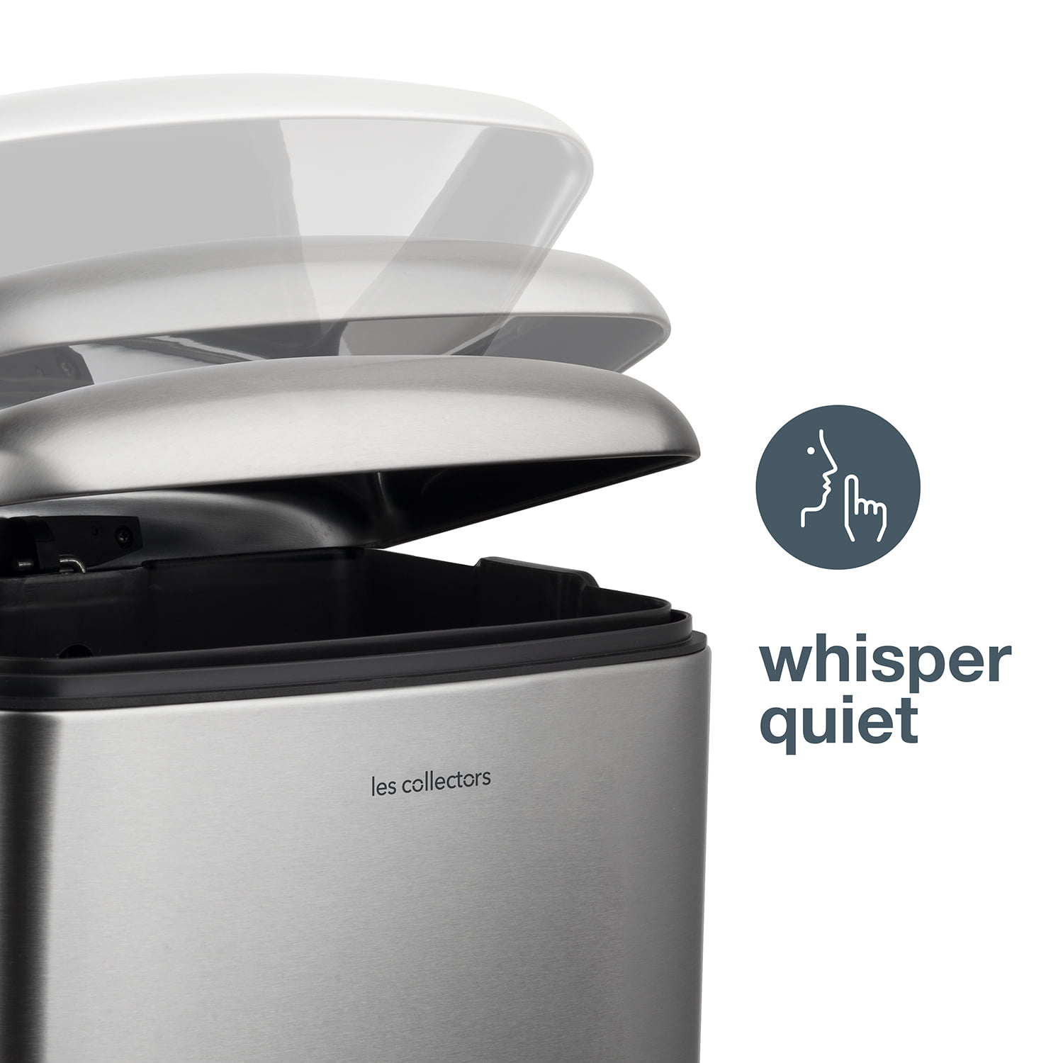Cos de gunoi cu pedala, Les Collectors, N712, 30 litri, 1 compartiment, inox