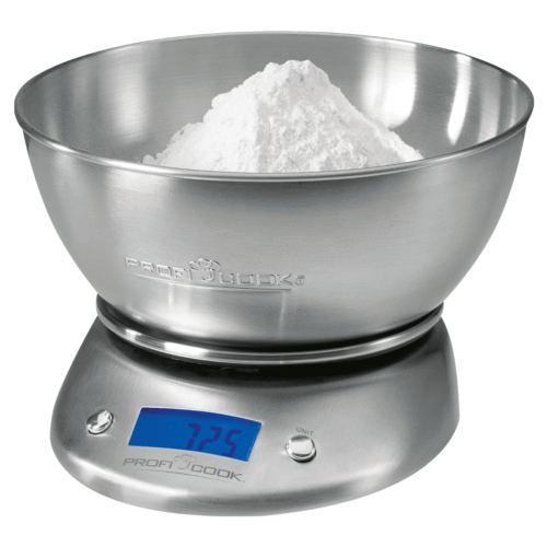 Cantar de bucatarie digital cu bol, ProfiCook, KW1040, 5 kg, inox