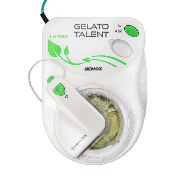 Masina de inghetata cu compresor, Nemox, Gelato Talent i-Green, 1.5 litri, alb