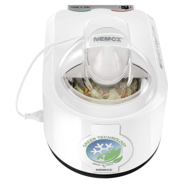 Masina de inghetata cu compresor, Nemox, Gelato Chef2200 i-Green, 1.5 litri, alb
