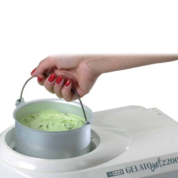 Masina de inghetata cu compresor, Nemox, Gelato Chef2200 i-Green, 1.5 litri, alb