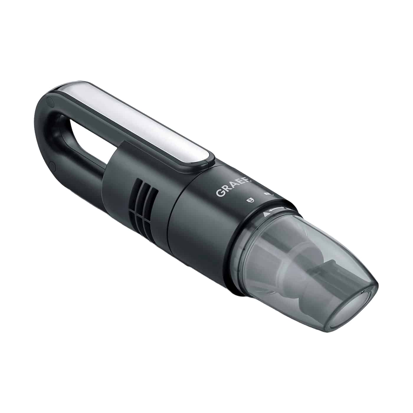 Aspirator de mana pentru firimituri, fara sac, Graef, CrumbChef, 2000 mAh, negru