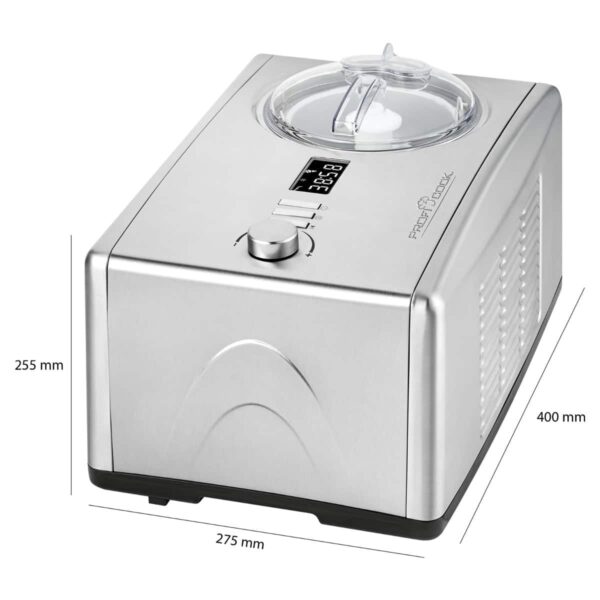 Masina de inghetata cu compresor 2in1, ProfiCook, PC-ICM1091N, 1.5 litri, inox