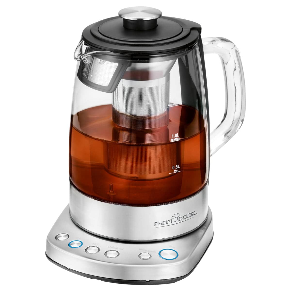 Fierbator apa cu infuzor, ProfiCook, PC-WKS1167G, 1.5 litri, 2200 W, inox