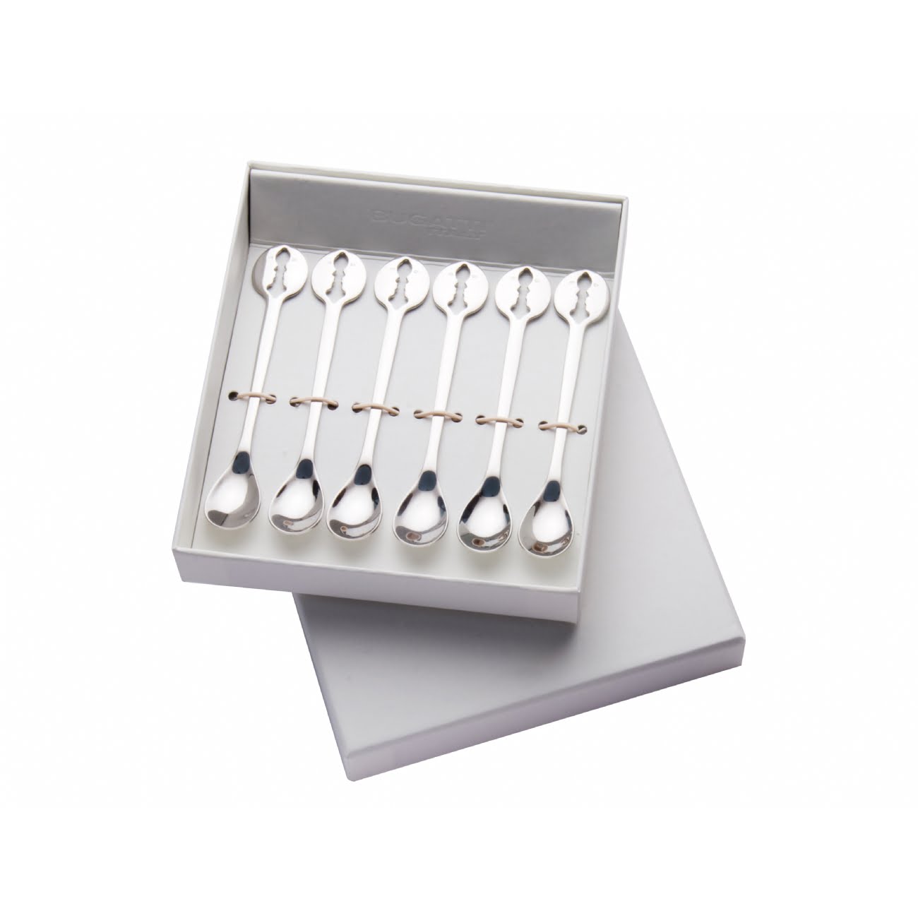 Set 6 lingurite pentru cafea, Casa Bugatti - Kiss, argintiu