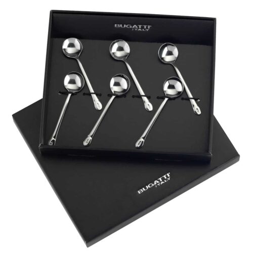 Set 6 lingurite pentru cafea, Casa Bugatti - Non Solo Caffe, argintiu