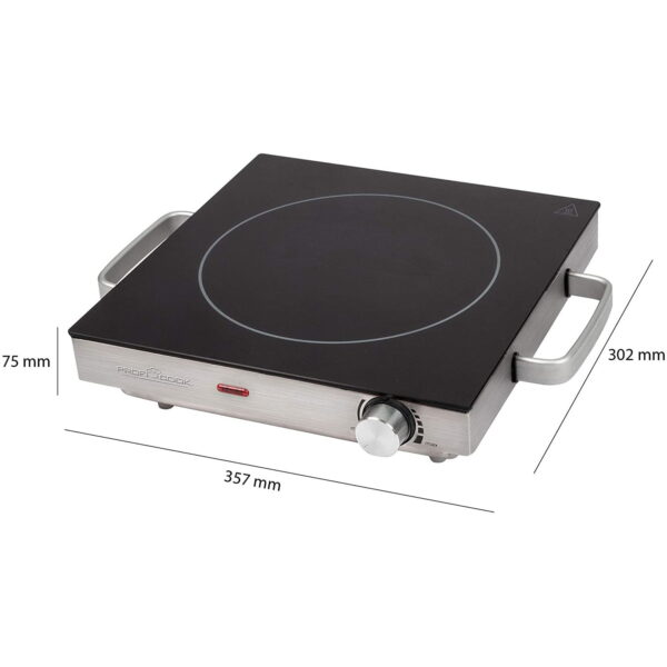Plita electrica vitroceramica, ProfiCook, PC-EKP1210, 1 zona, negru