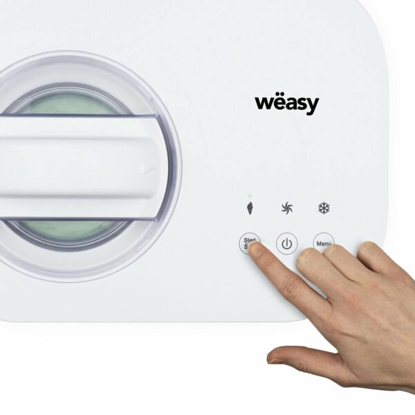 Masina de inghetata cu compresor, Weasy, YUM135, 1 litru, alb