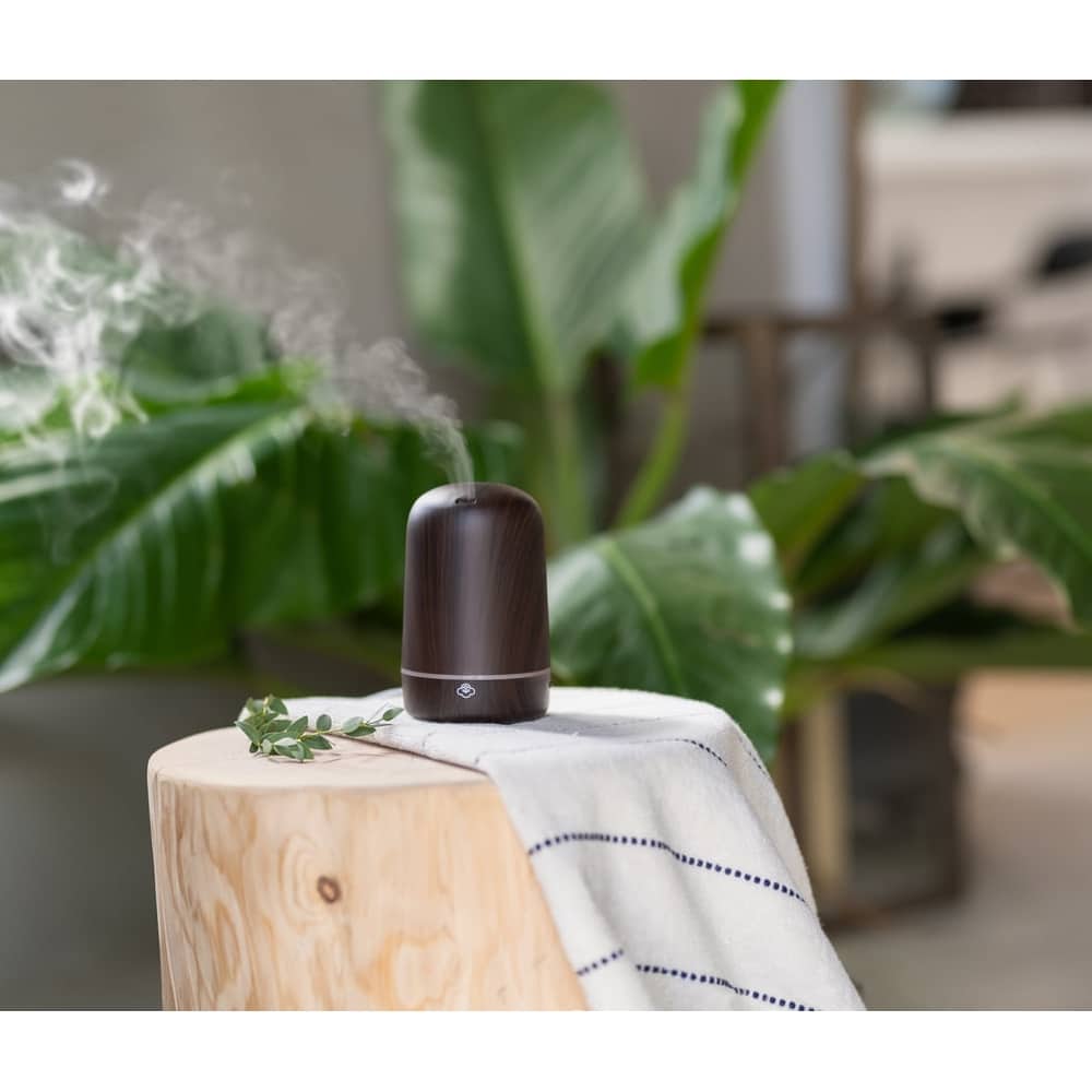 Difuzor aromaterapie cu ultrasunete, Serene House, Light House, 100 ml, 12 W, negru