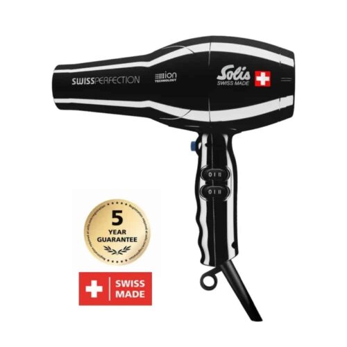 Uscator de par profesional, Solis, Swiss Perfection, 2300 W, negru