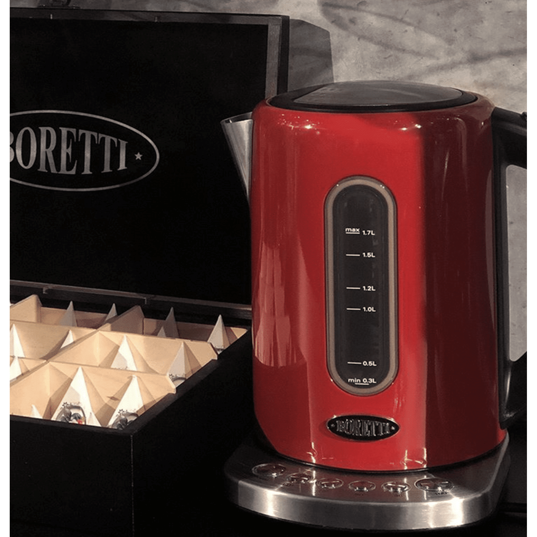 Fierbator apa, Boretti, B511, 1.7 litri, 2200 W, rosu