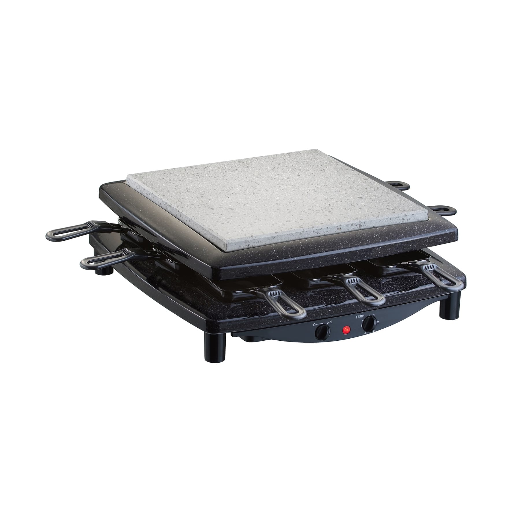 Plita grill si raclette, Steba Germany, RC3PLUS, 1450 W, 8 persoane, negru