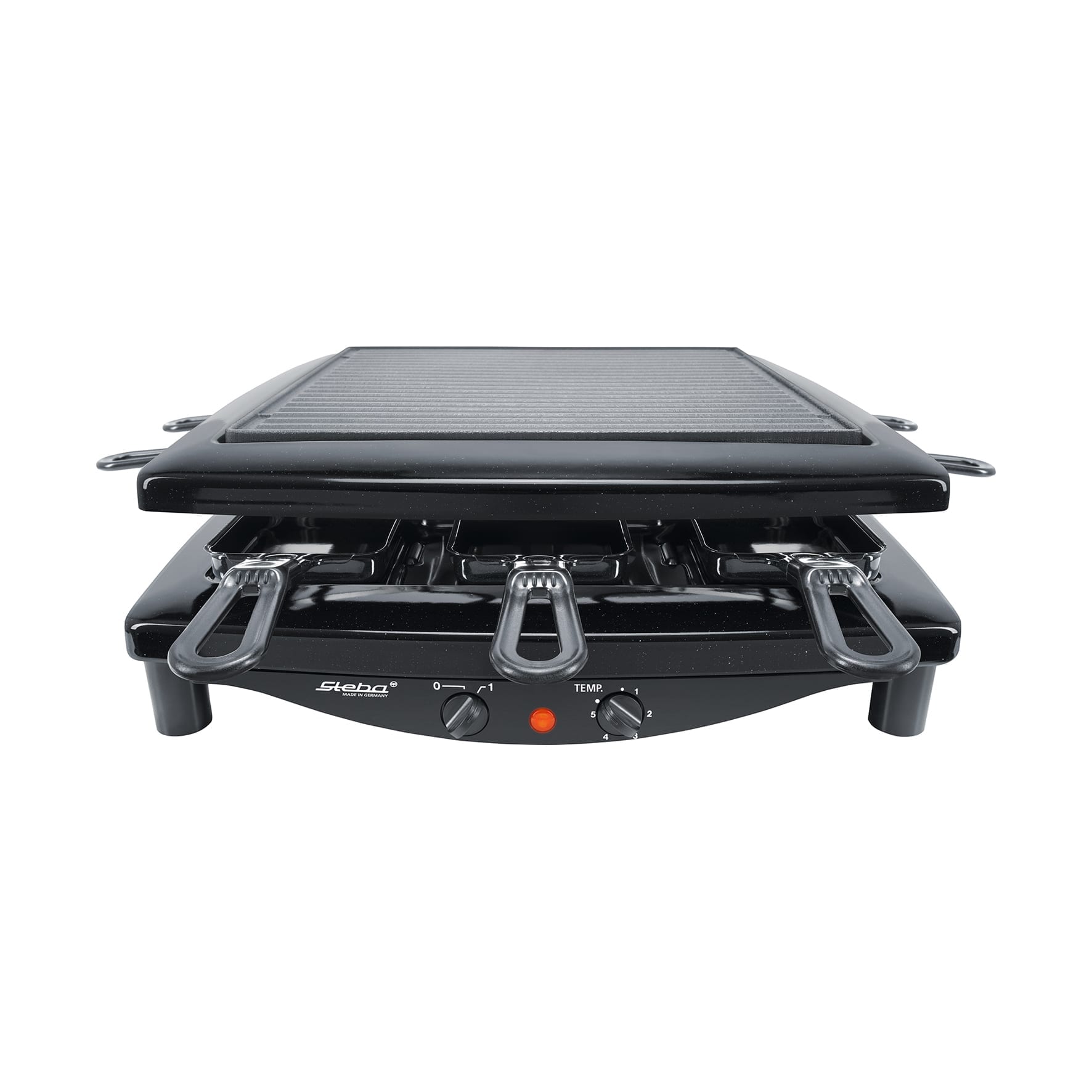 Plita grill si raclette, Steba Germany, RC3PLUS, 1450 W, 8 persoane, negru