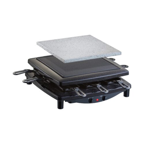 Plita grill si raclette, Steba Germany, RC3PLUS, 1450 W, 8 persoane, negru