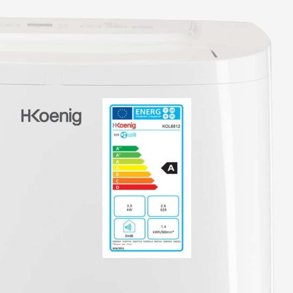 Aparat de aer conditionat portabil, H.Koenig, KOL6812, 12000 BTU, alb