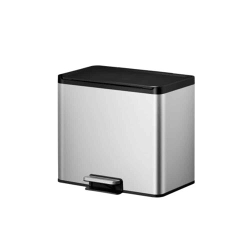 Cos de gunoi cu pedala, EKO, Essential Recycler, 9+9+9 litri, 3 compartimente, inox