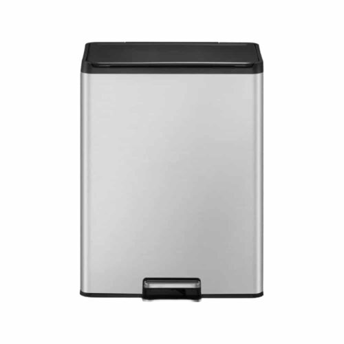 Cos de gunoi cu pedala, EKO, Essential Recycler Bin, 20+20 litri, 2 compartimente, inox