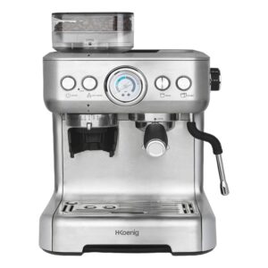 Espressor semiautomat cu rasnita, H.Koenig, EXPRO980, 250 g, inox
