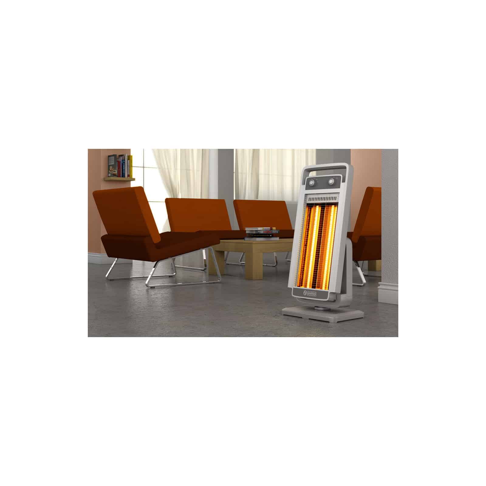 Radiator cu infrarosu de podea, Olimpia Splendid, Solaria Carbon, 1200 W, gri