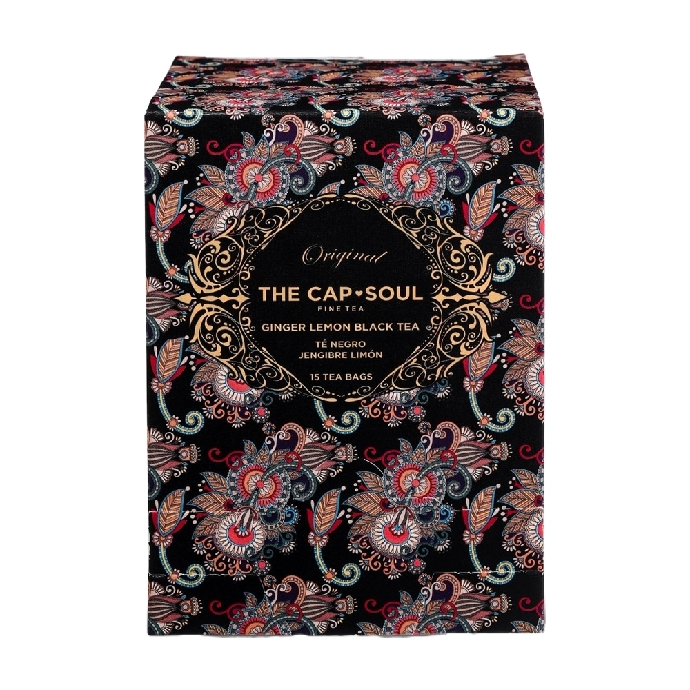 Ceai negru The Cap Soul - Ginger & Lemon, 15 plicuri