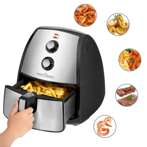Friteuza cu aer cald Air Fryer, ProfiCook, PC-FR1115, 1500 W, 3.5 litri, inox