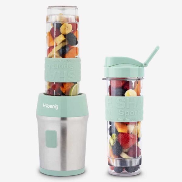 Mini blender, H.Koenig – SMOO18, verde deschis