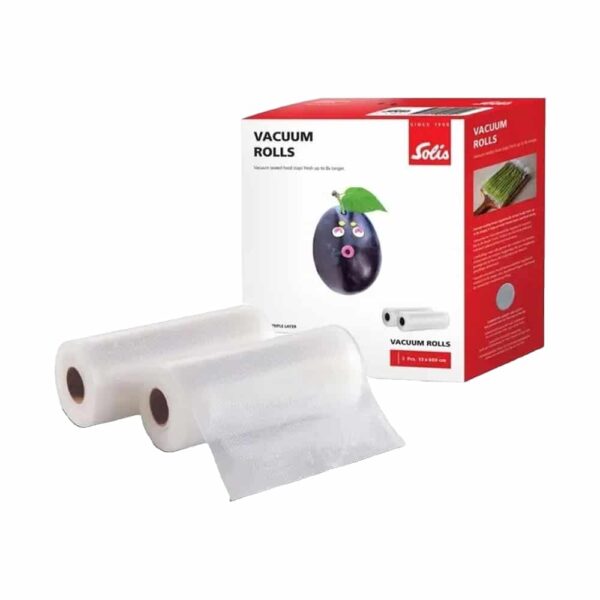 Set de 2 role folie gofrate pentru vidat 15x600 cm, Solis - 92252