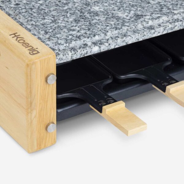 Plita grill si raclette, H.Koenig, WOD6, 900 W, 6 persoane, maro deschis