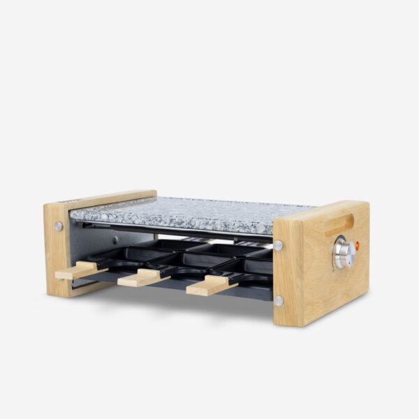 Plita grill si raclette, H.Koenig, WOD6, 900 W, 6 persoane, maro deschis