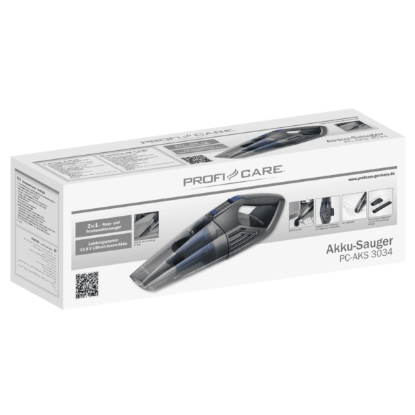 Aspirator de mana, fara sac, ProfiCare, PC-AKS3034, 2200mAh, antracit
