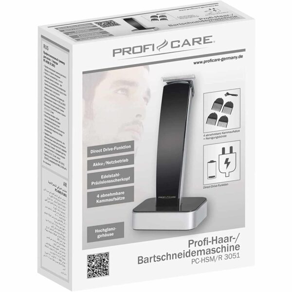 Aparat de ras electric ProfiCare - PC-HSM3051, negru/argintiu