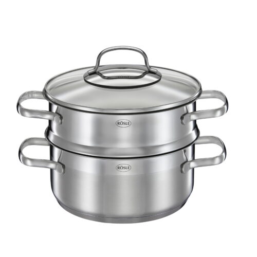 Oala de gatit cu aburi, otel inoxidabil, 3.4 litri, Rosle, Elegance