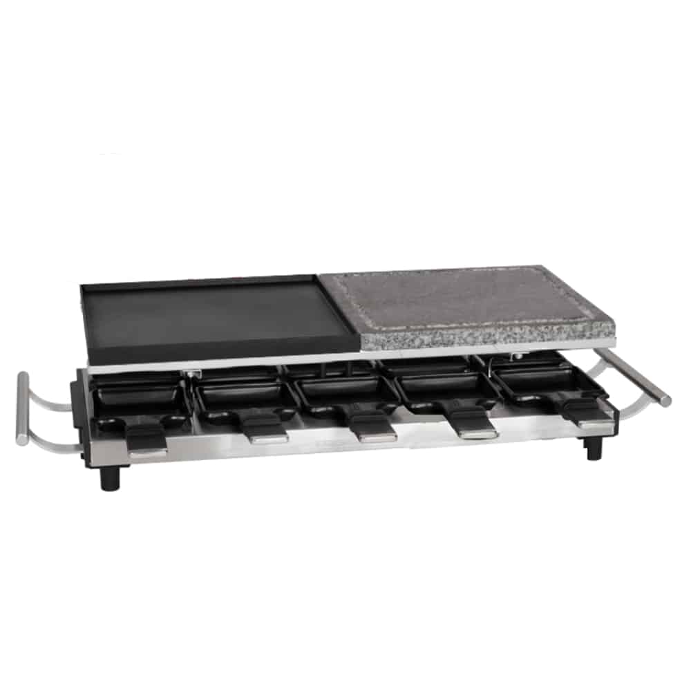 Plita grill si raclette, ProfiCook, PC-RG1144, 1700 W, 10 persoane, inox