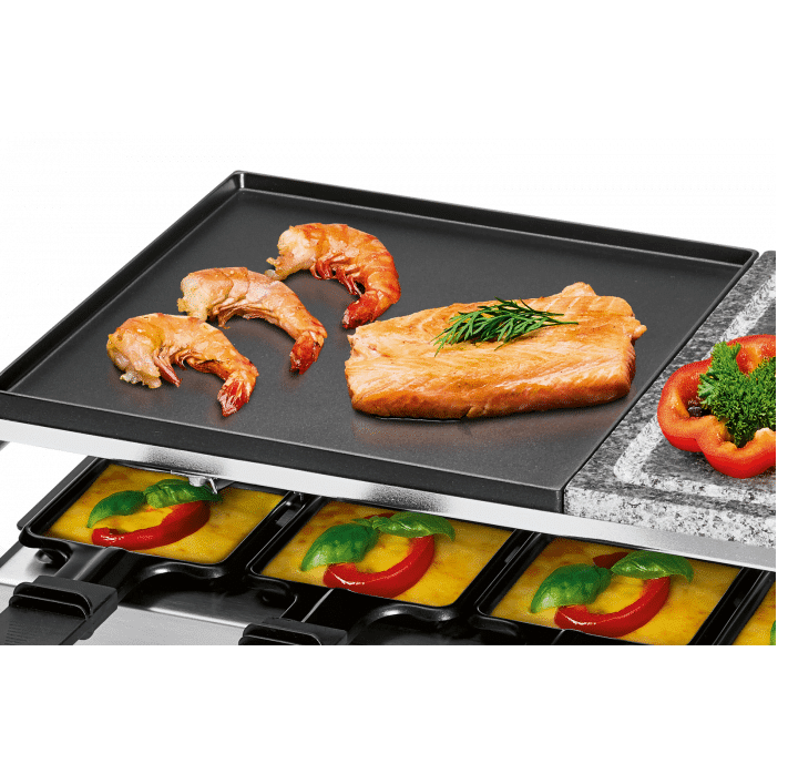 Plita grill si raclette, ProfiCook, PC-RG1144, 1700 W, 10 persoane, inox