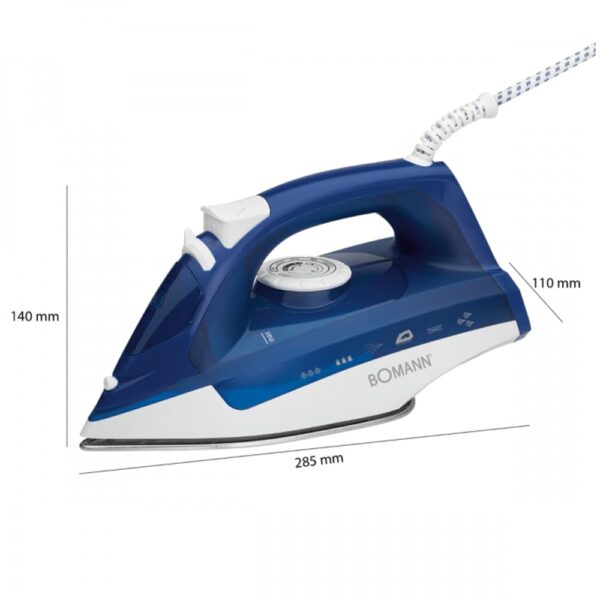 Fier de calcat, Bomann, DB6004CB, 2200 W, 250 ml, albastru