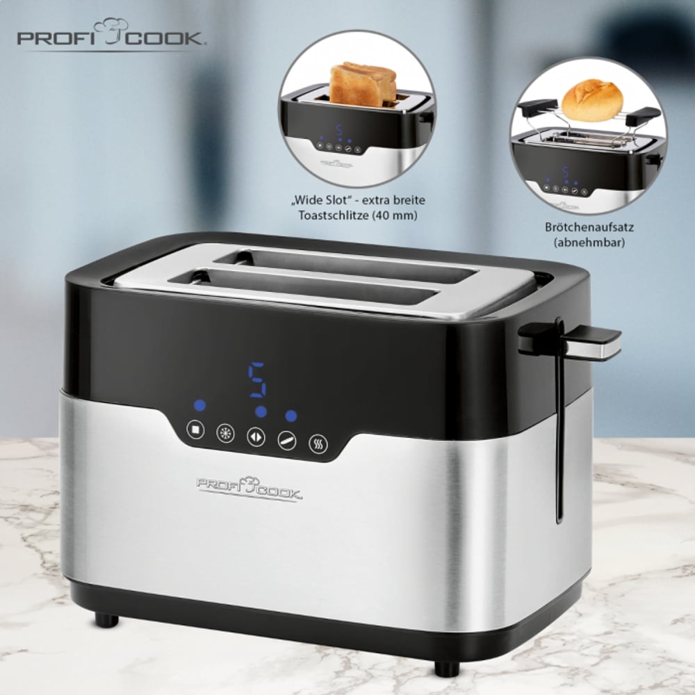 Prajitor de paine, ProfiCook, PC-TA1170, 2 felii, 920 W, inox