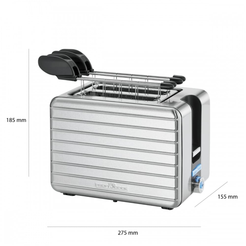 Prajitor de paine, ProfiCook, PC-TAZ1110, 2 felii, 1050 W, inox