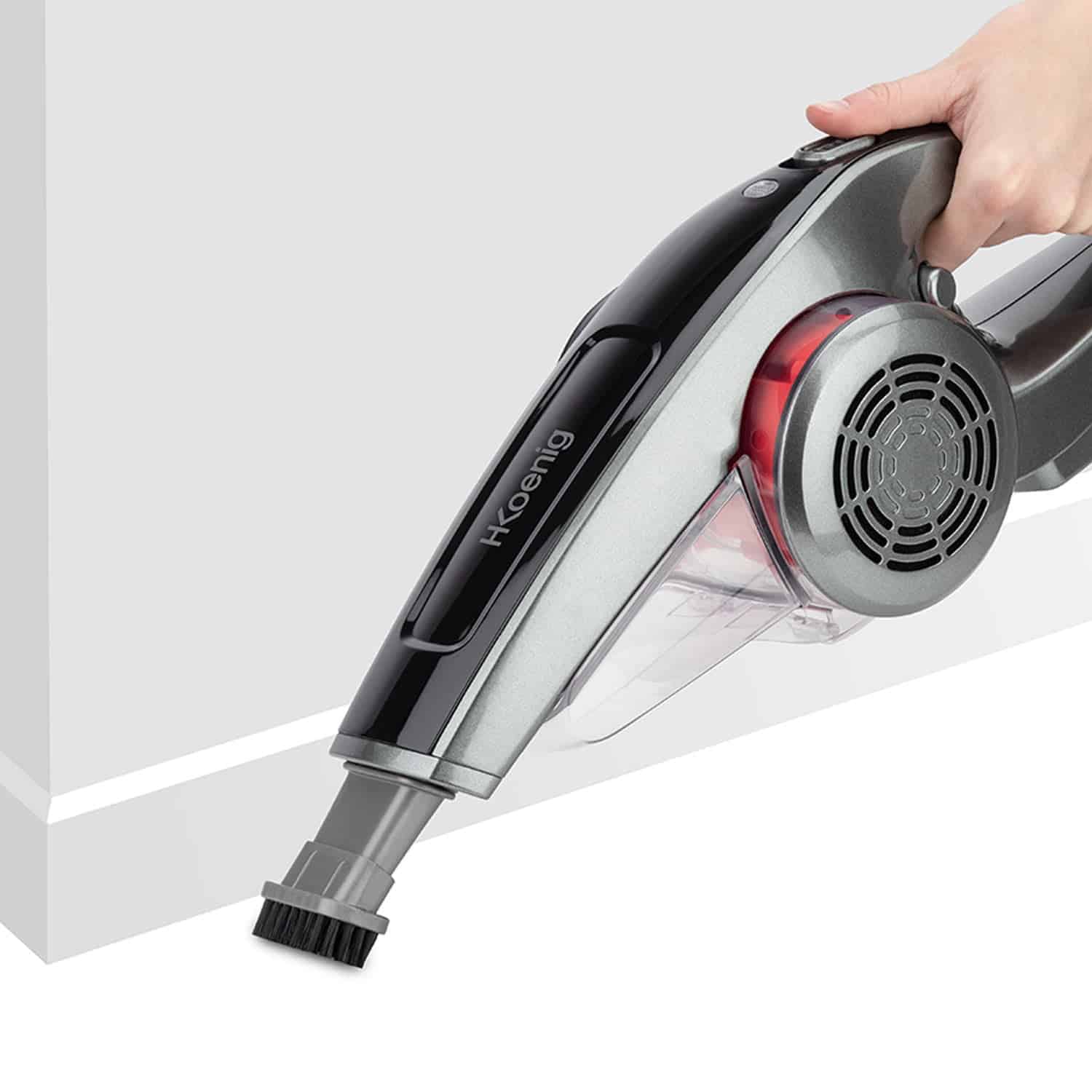 Aspirator de mana, fara sac, H.Koenig, TCP85, 85 W, gri