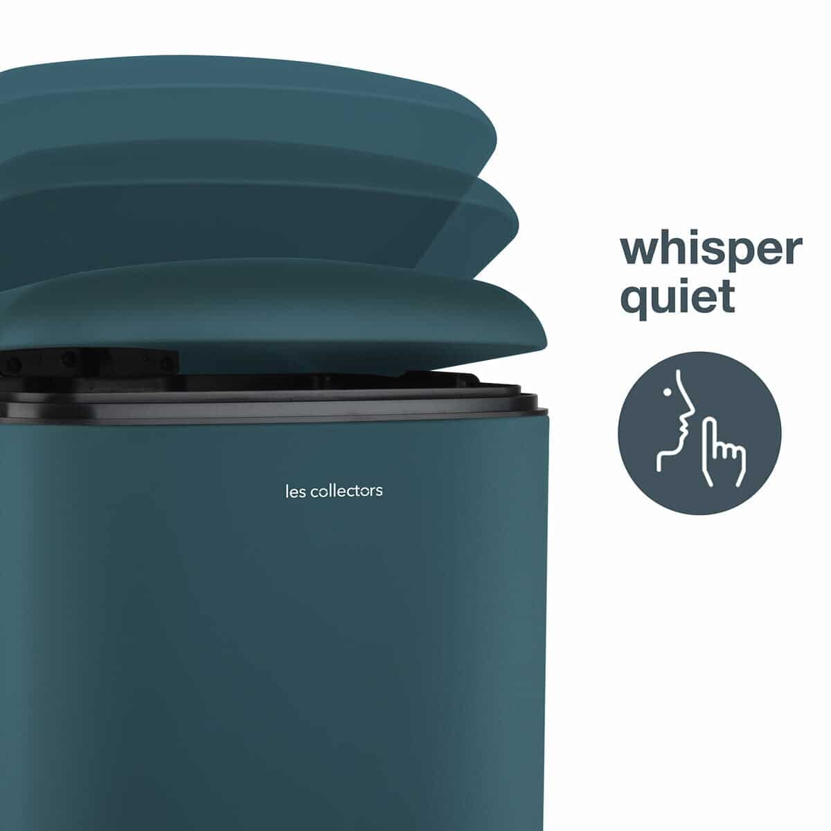 Cos de gunoi cu pedala, Les Collectors, N716, 30 litri, 1 compartiment, petrol blue