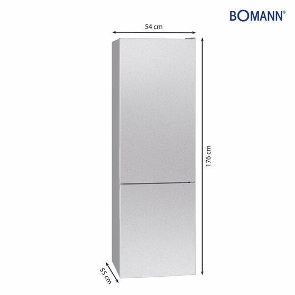 Combina frigorifica, Bomann, KG7321.1, 262 litri, inox